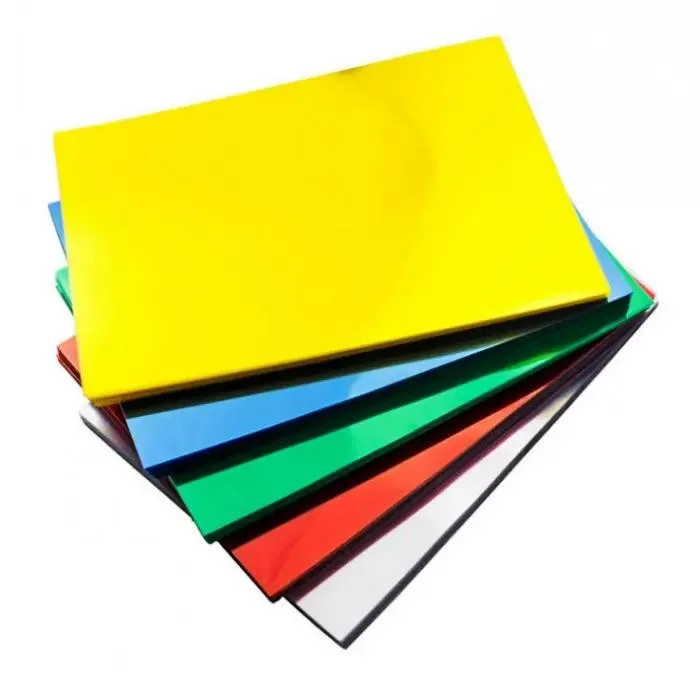 Varios colores transparente PVC encuadernado cubierta para libro