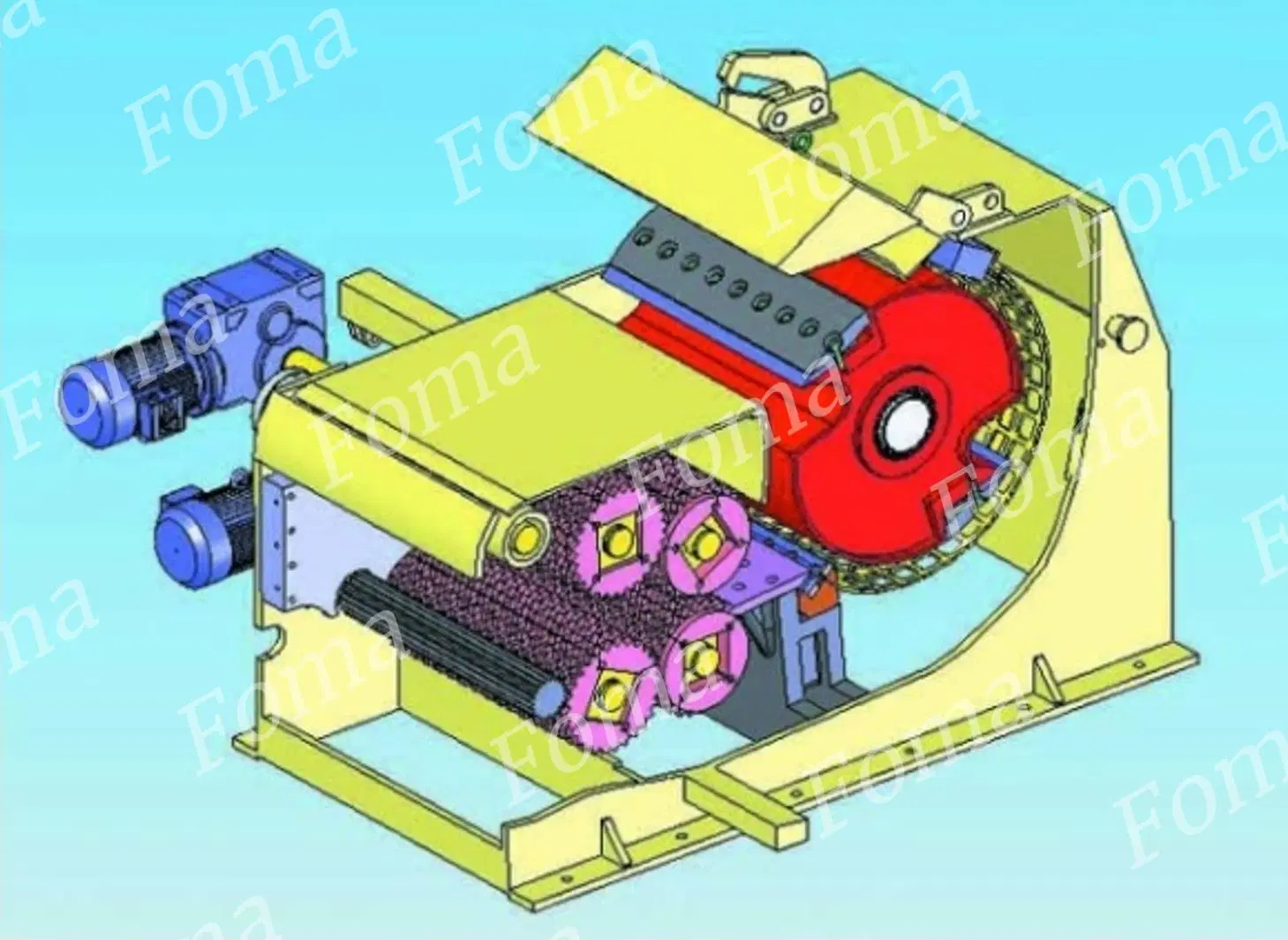 Wood Drum Chipper Machine Spare Parts Main Bearing Housing