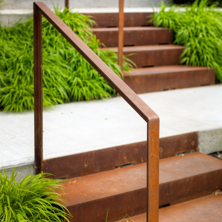 Escaliers en acier Corten sur mesure.