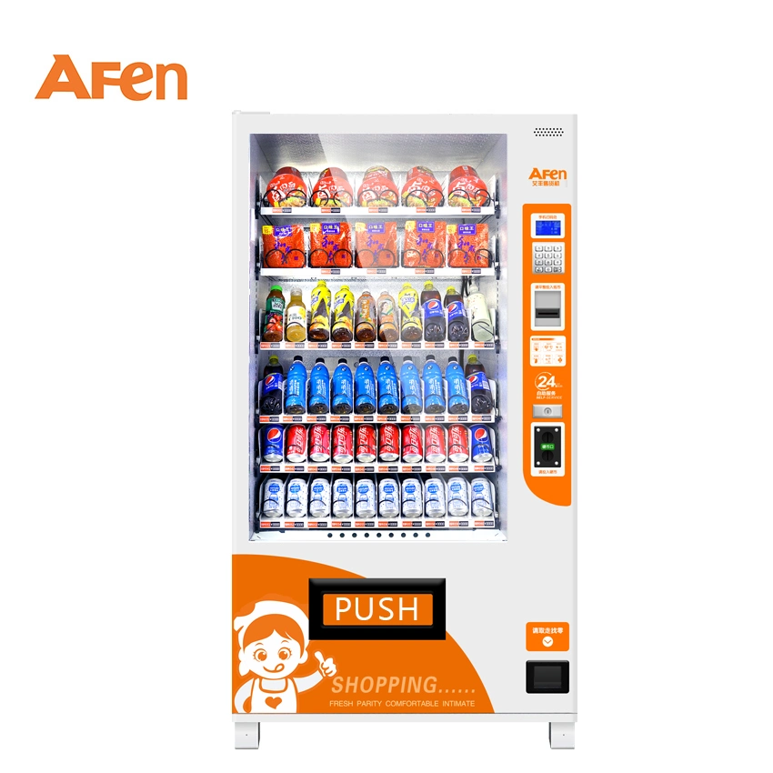 Afen Competitive Price Combo Coin and Bill Operated New Can/Bottle Drink Vending Machine