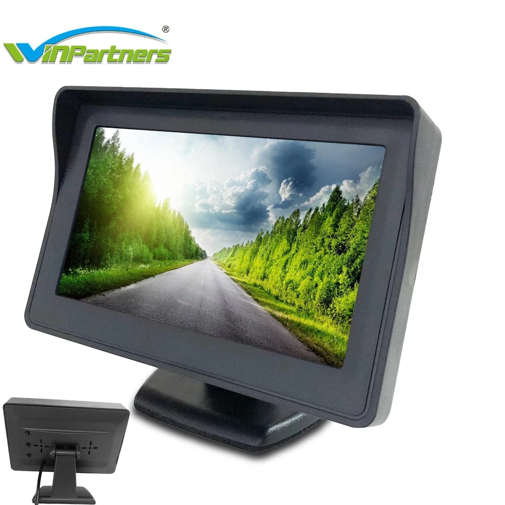 4.3 Inch Car Dashboard LCD Screen, Parking Display Monitor with 2AV Input