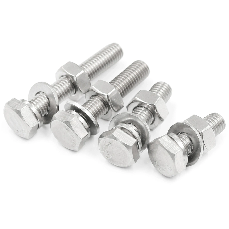 Quality Fastener Factory Stainless Steel 304 316 Hex Head Bolts DIN933 Bolts Nuts Washers for Mechanical