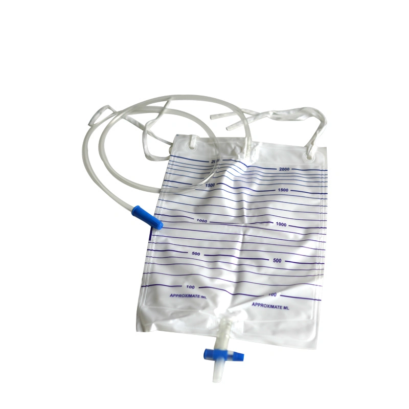 Sac de collecte d'urine/sac d'urine avec vanne de sortie pour hôpital médical Pour adulte