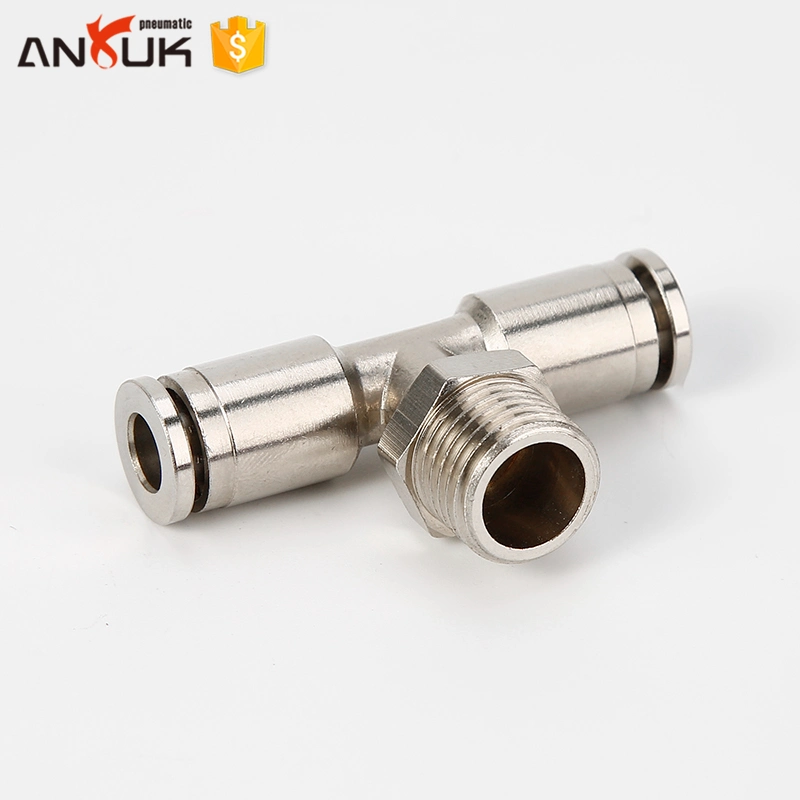 Mini Standard Tee Pneumatic Metal Fitting Connector