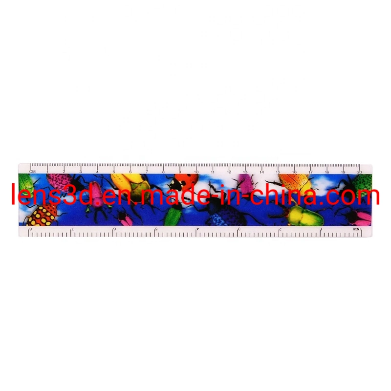 High quality/High cost performance  PP Plastic 3D Effect Straight Ruler Lenticular Printing 3D Ruler