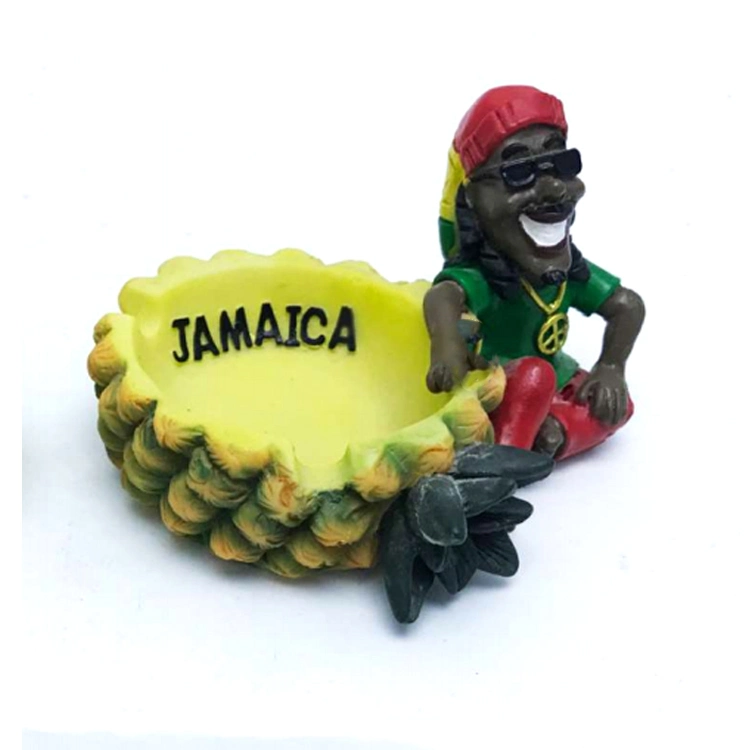 Wholesale/Supplier Custom Mosaic Design Resin Jamaican Man Rasta Standing Ashtray