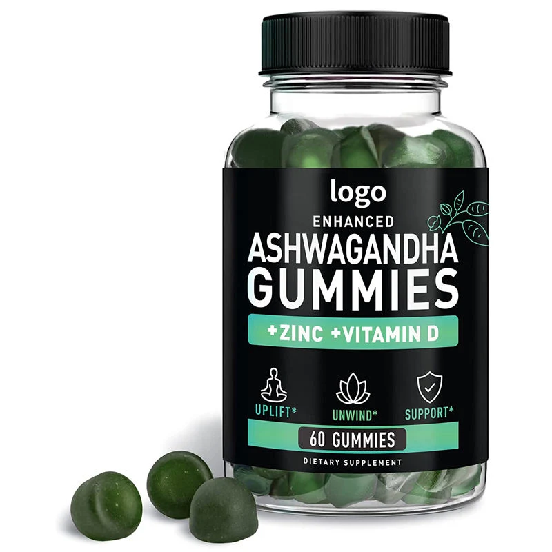 Nicht-GVO, Glutenfreie Bio-Ashwagandha Wurzel-Extrakt Gummis natürliche Stress Relief Gummy Supplement