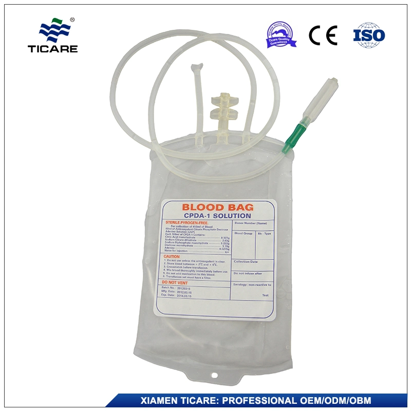 Sterile 350ml 450ml Cpda Blood Donor Storage Transfusion Donation Collection Bags