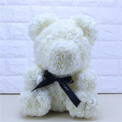 Beau design rouge préservé de Noël fait Main St Valentin cadeau PE Rose Bear 25cm