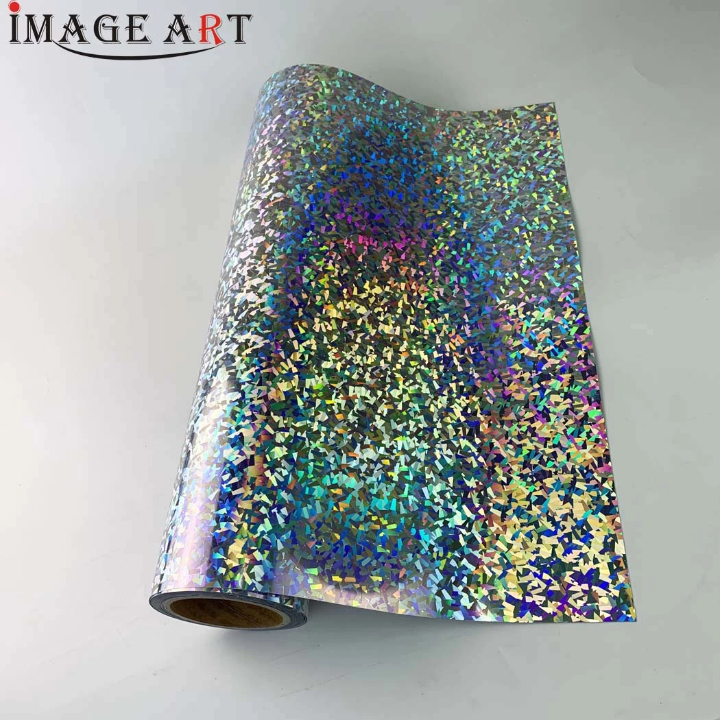 Korea Hologram Heat Transfer Flex/Film/Vinyl Hologram for Garment/Clothes Cdh-17 Crytal Silver