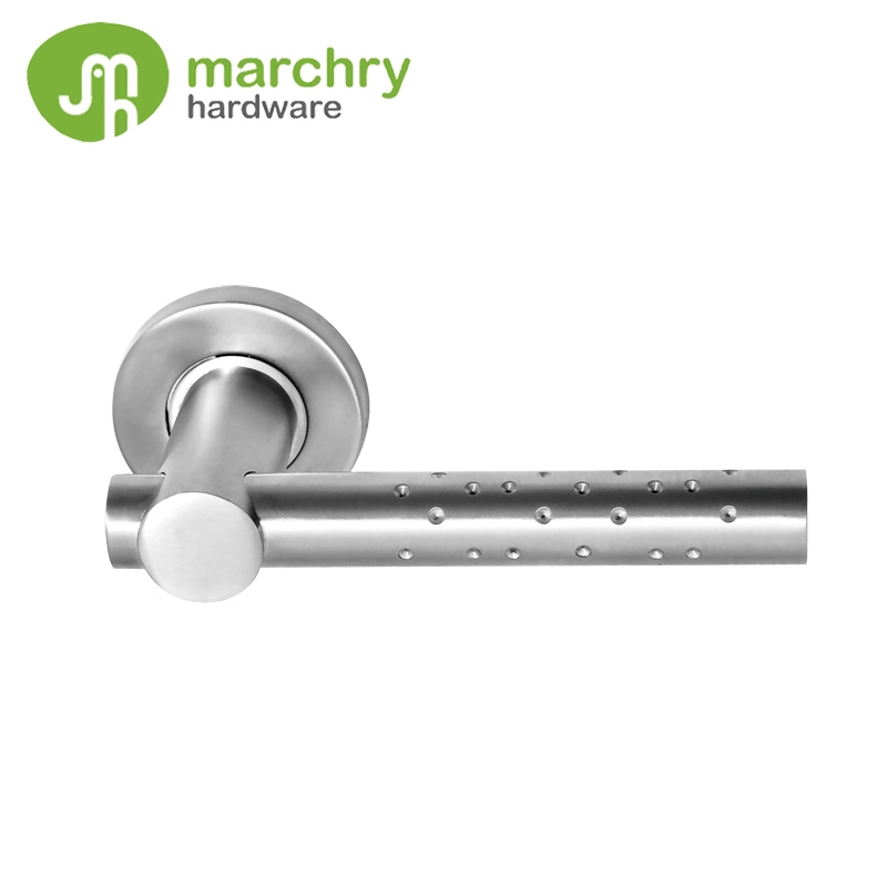 Door Hardware Stainless Steel Solid Popular Points on Solid Lever Door Handle