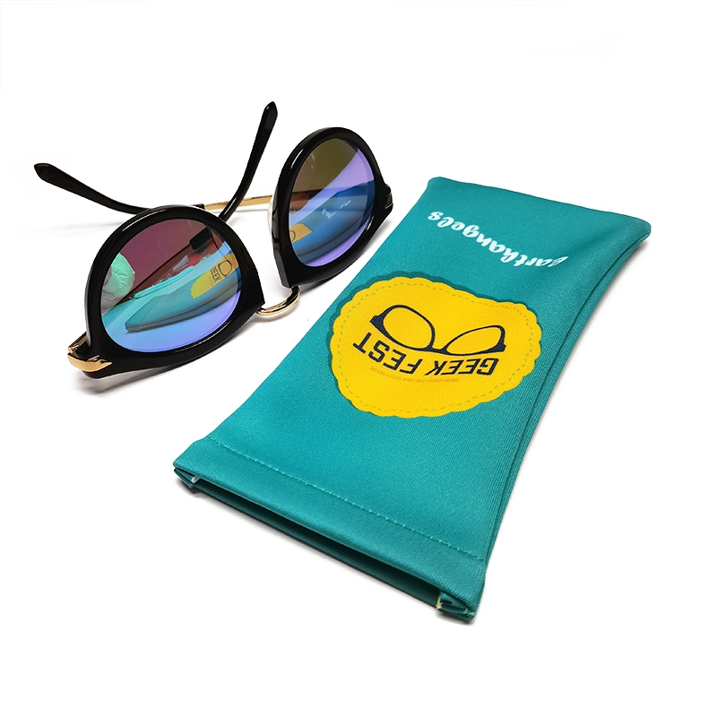 Fashion Custom Sunglasses Eyewear Eyeglasses Bag RPET Optical Squeeze Pouch