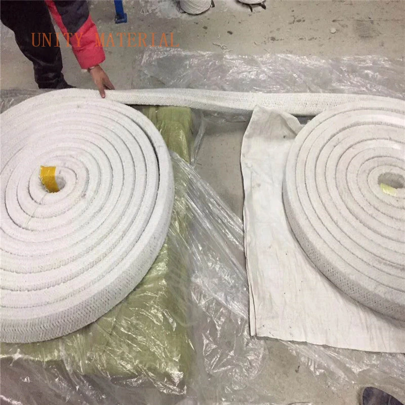 High Temperature Stainless Steel Wire Reinforced Ceramic Fiber Sealing Rope Fabric