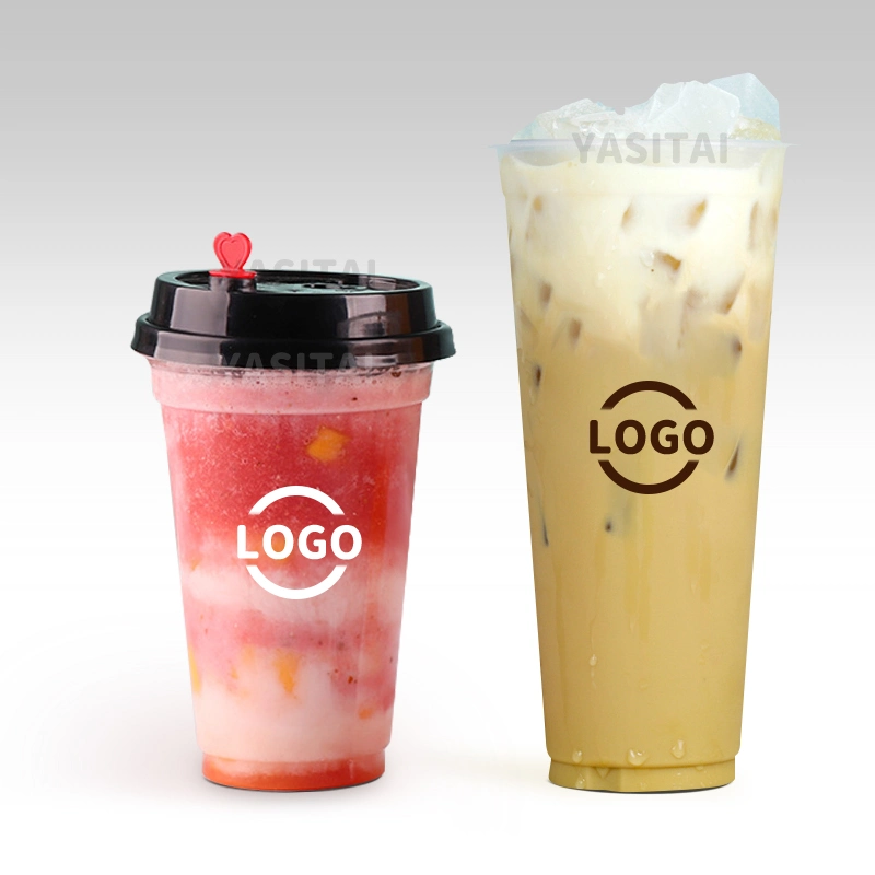 8 9 10 12 16 20 24 32 Oz Custom Printed Disposable Cups Plastic Water Ice Coffee Wine Beer Milkshake PP Clear Plastic Cups