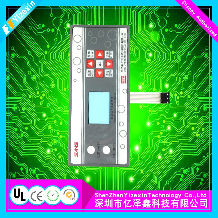 Design teclado elegante Interruptor de Membrana para controlo remoto