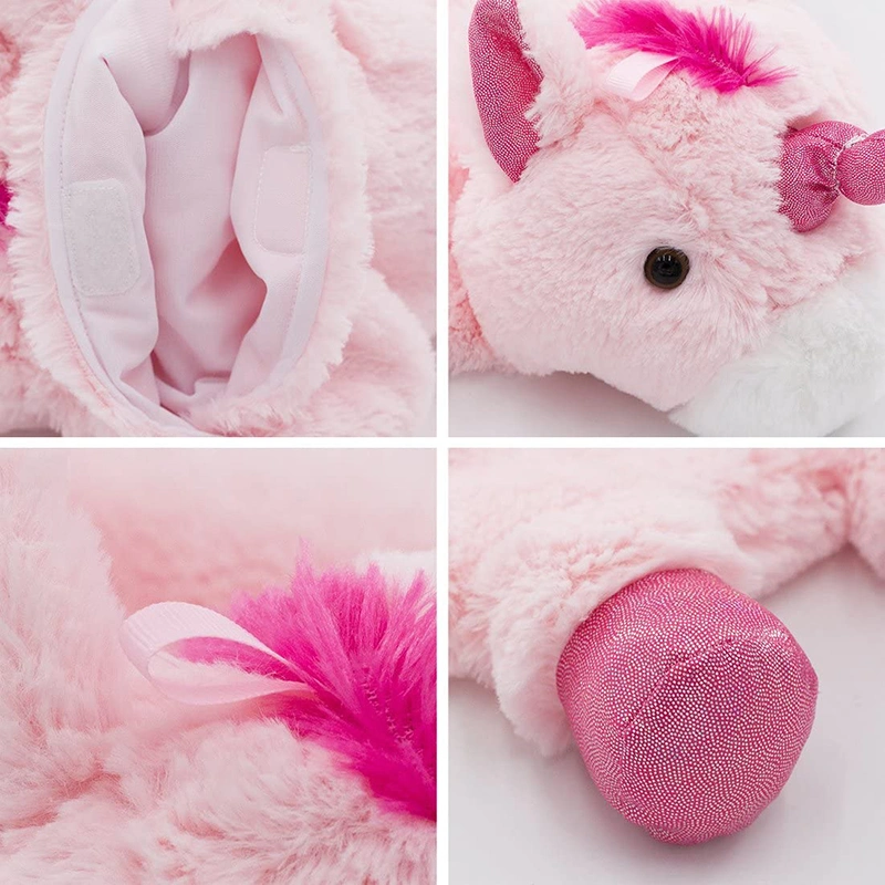 100% Natural Rubber Hot Water Bottle and Lucky Cute Unicorn Hot Water Bag Covers