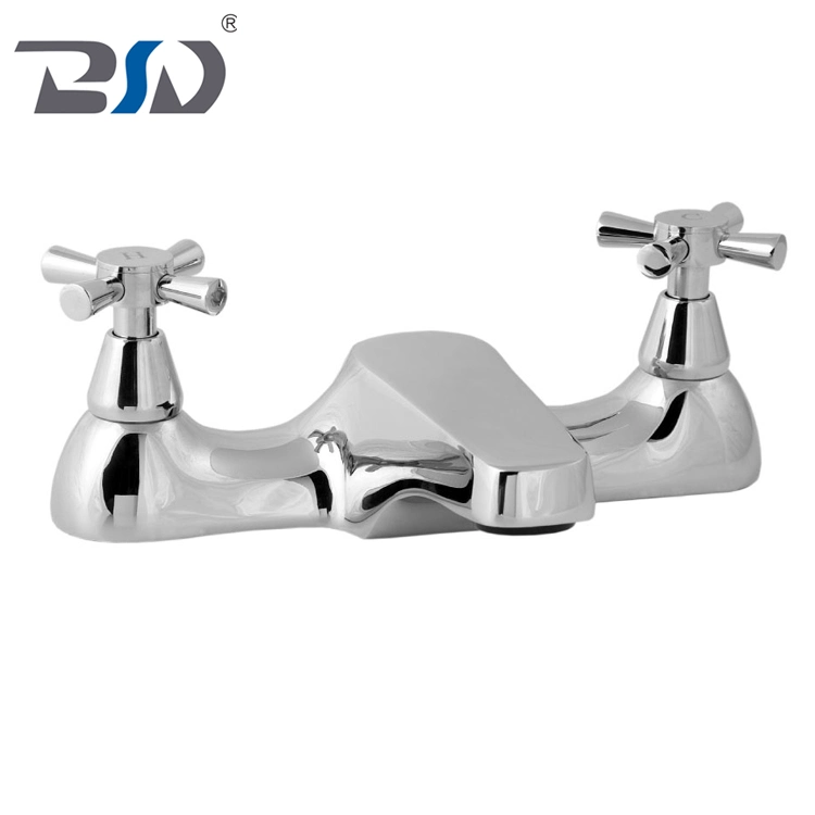 Chrome Pair Faucet Mixer Cloakroom Easy Use Basin Bath Taps