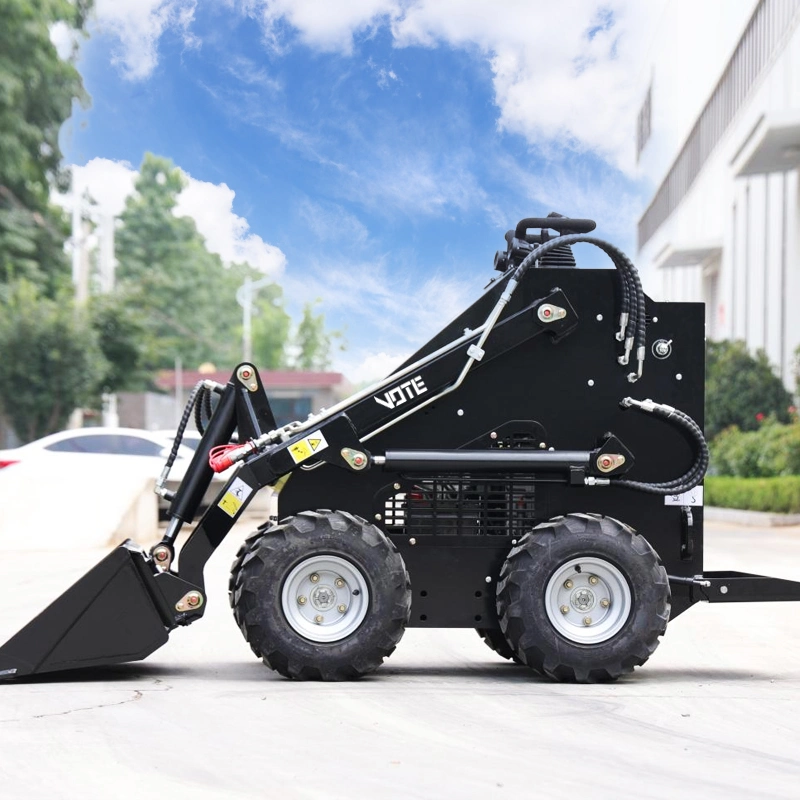 China Mini-hidráulica baratos rodas Mini Skid Steer Carregador