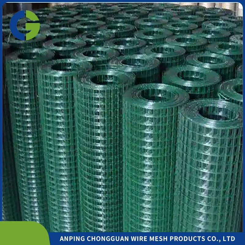 16 10 Gauge 2X2 4X4 Fencing Net Iron Wire Mesh PVC Green Coated Galvanized Welded Wire Mesh Roll Wire Mesh Mesh