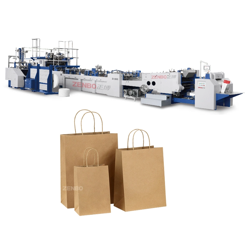 Clothes Shoes Handle Full Auto Paper Bag Making Machine Zb1260s-450