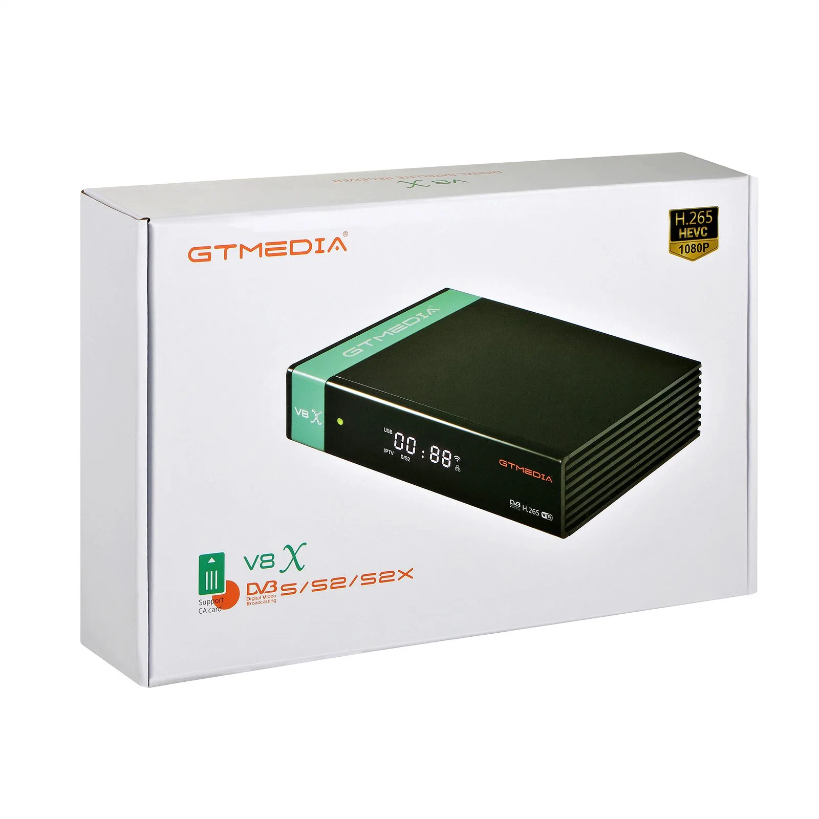 Gtmedia V8X DVB S2/S2X спутниковое ТВ ресивер с Ethernet Телеприставки