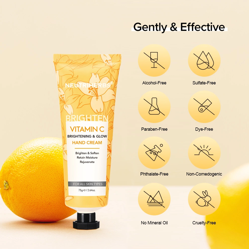 OEM Best Private Label Skin Care Vegan Deep Nourishing Whitening Vitamin C Hand Cream