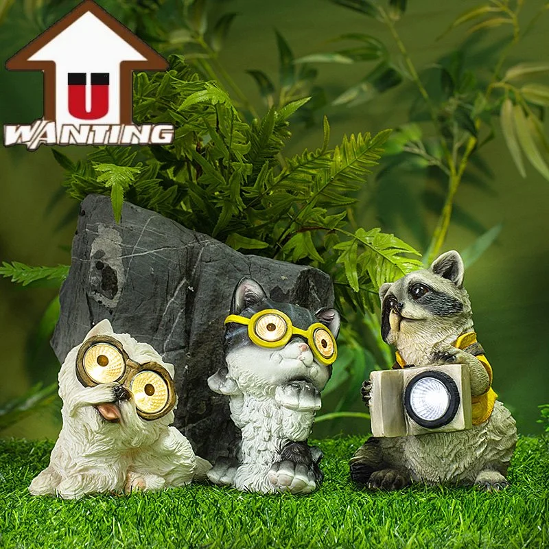 Wholesale/Supplier Animal Statue Solar Light Promotional Gift Garden Decor Home Decoration Landscape