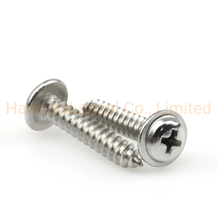 Stainless Steel 304 M3 5mm Phillips Pan Wafer Head Self Tapping Screws for Plastic