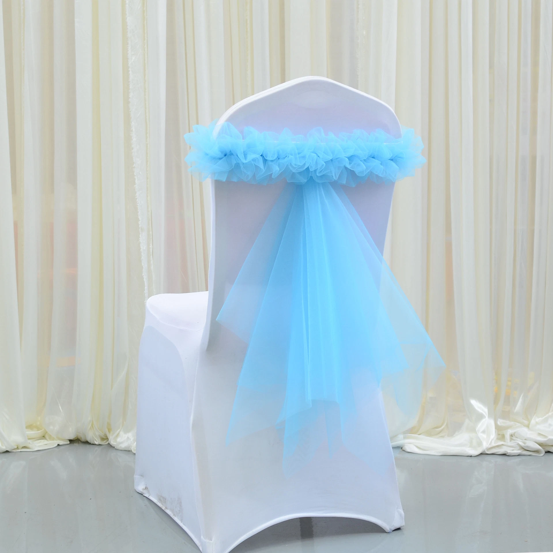 Bows Sashes Band Wedding Bowknot Spandex Chair Sash Buckles Cover