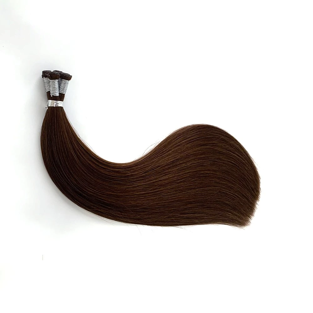 Human Weft Hair Vendor Cabello Humano Unprocessed Double Drawn Virgin Remy Virgin Russian European Genius Weft Hair Extensions