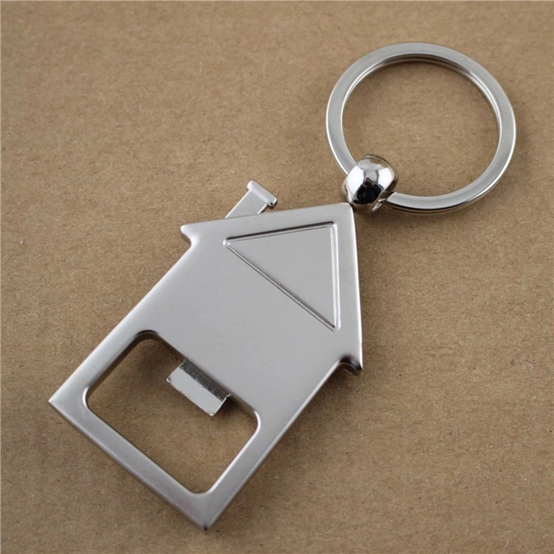 House Shaped Keychain Bottle Opener with Customized Logo