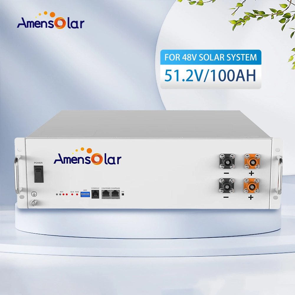 Amensolar Am5120 3u 51.2V 100ah Household Rack Structure 5kwh Solar Ess Solar Power Battery Storage