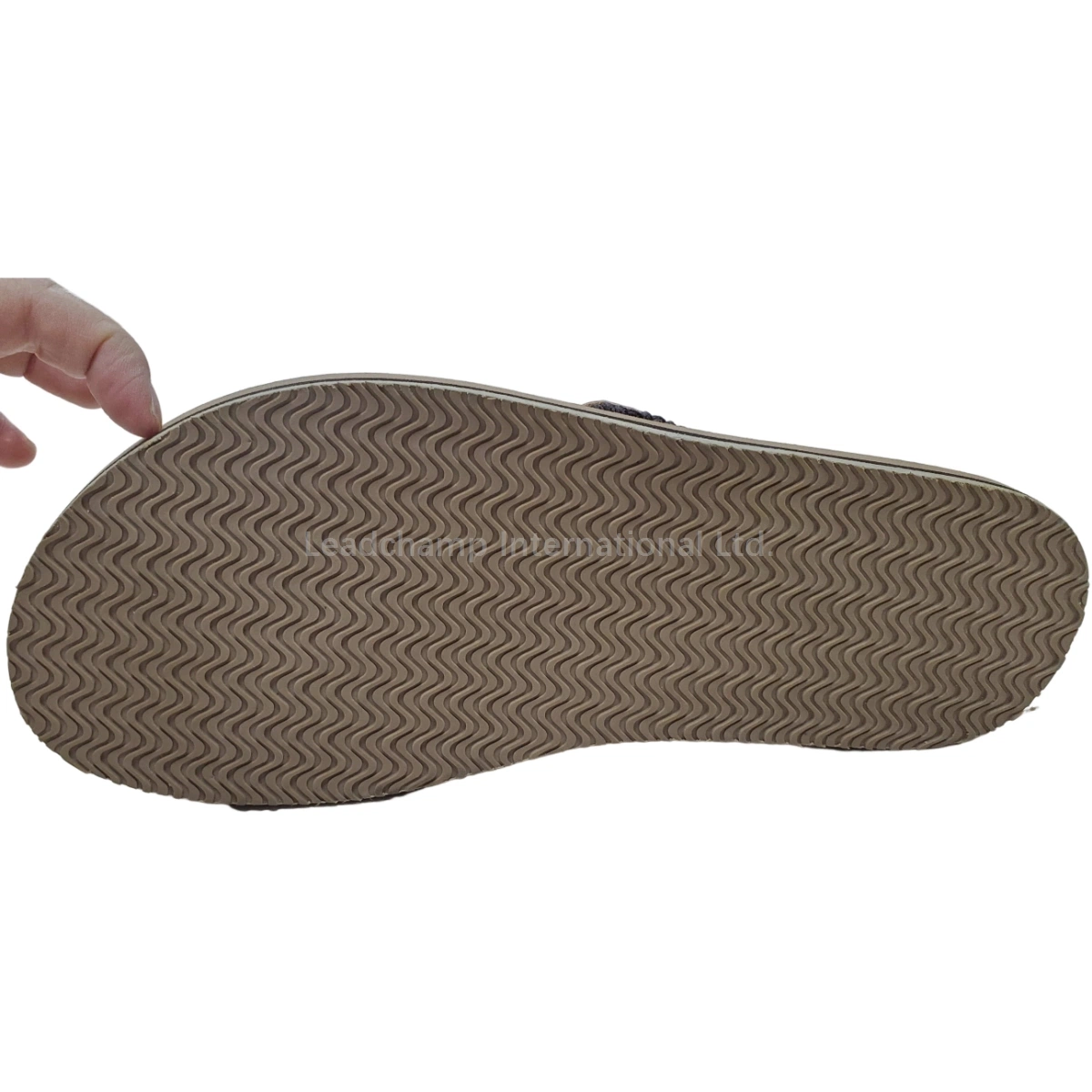 New Style Men knitted Elastic Stripe Slipper PU Sock Lining Flip Flop Sandal