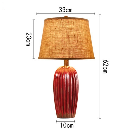 Jl061 Home Ceramic Base Table Lamp with Fabric Shade