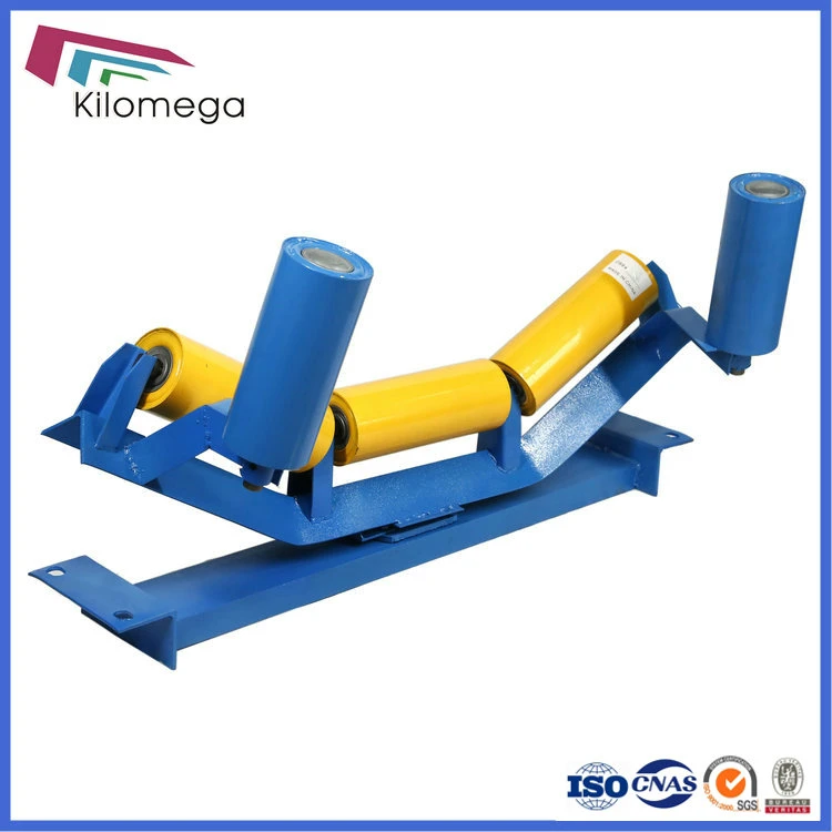 Belt Conveyor Steel Idler Paint Roller with Galvanized Frame