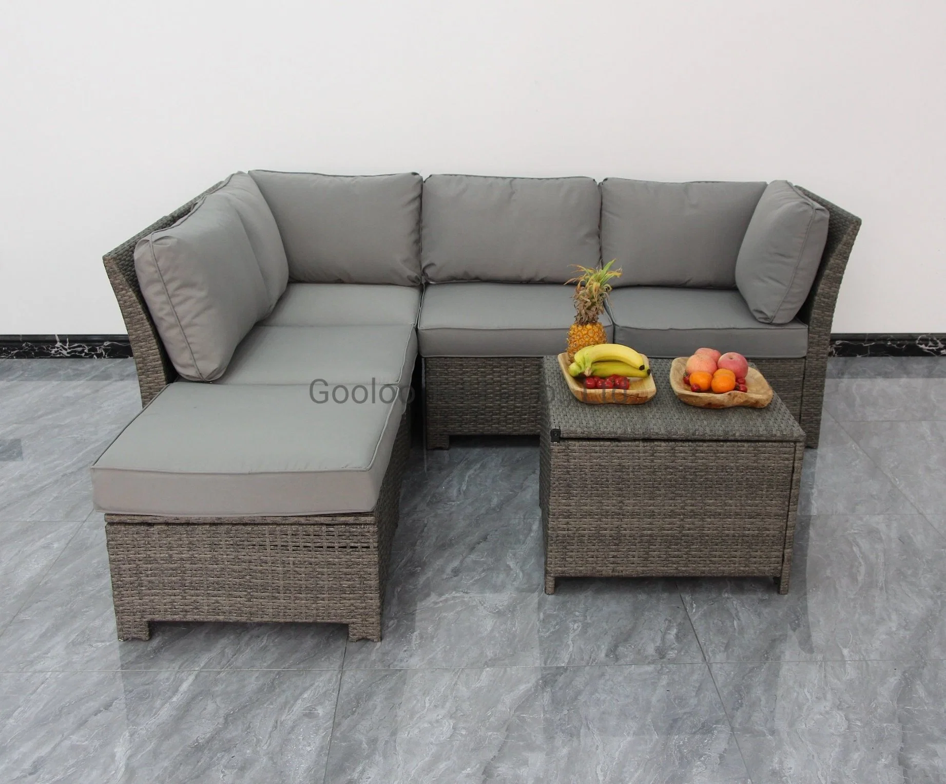 Basic Customization PE Rattan Outdoor Garden Patio Corner Sectional Sofa Set