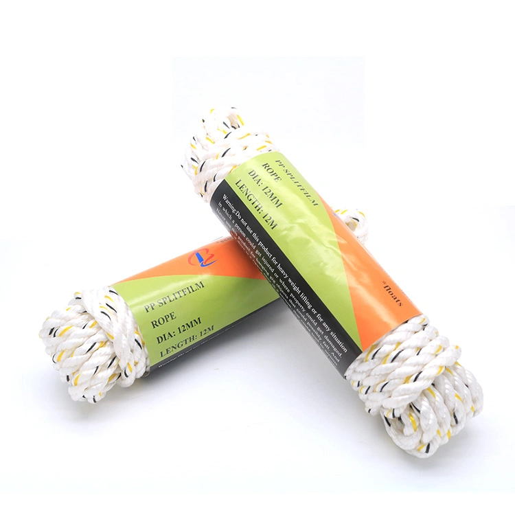 PP Splitfilm Rope Soft Tie Down Rope 3 Strands Twisted