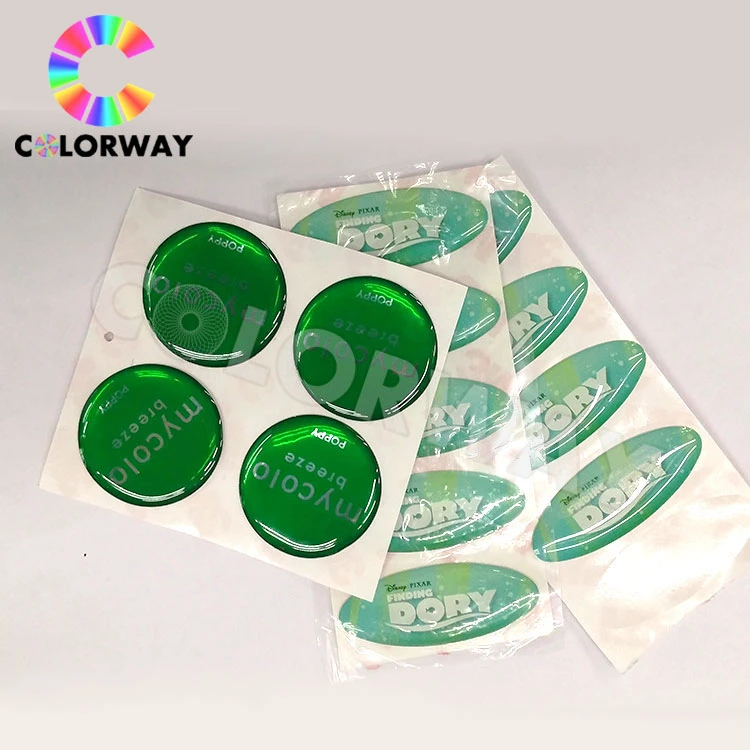 Custom Print Decorative Round Adhesive Clear Dome Epoxy Sticker