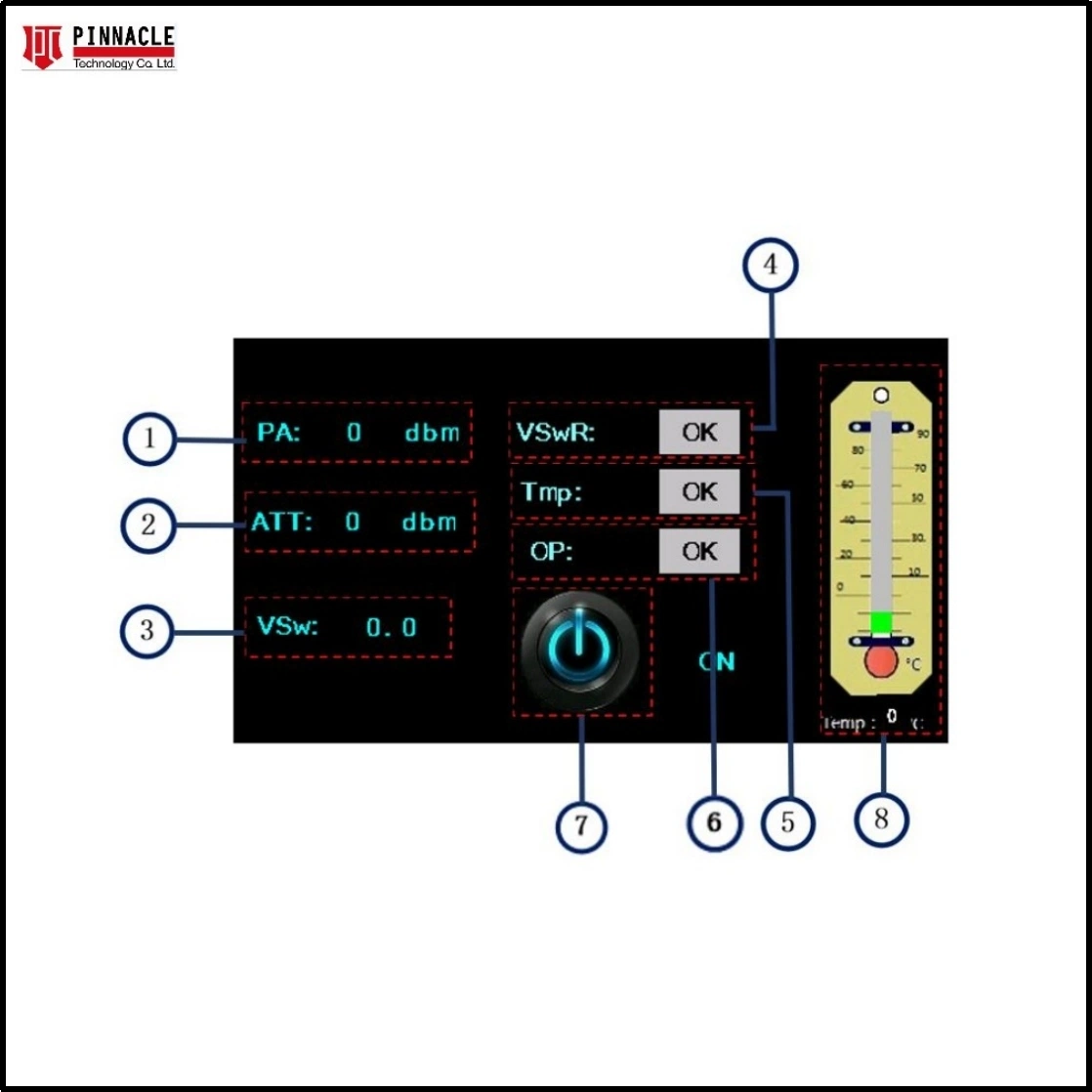 Solid State 200W Powerful RF Amplifier Module for 1100-1200MHz with Rack Mounted