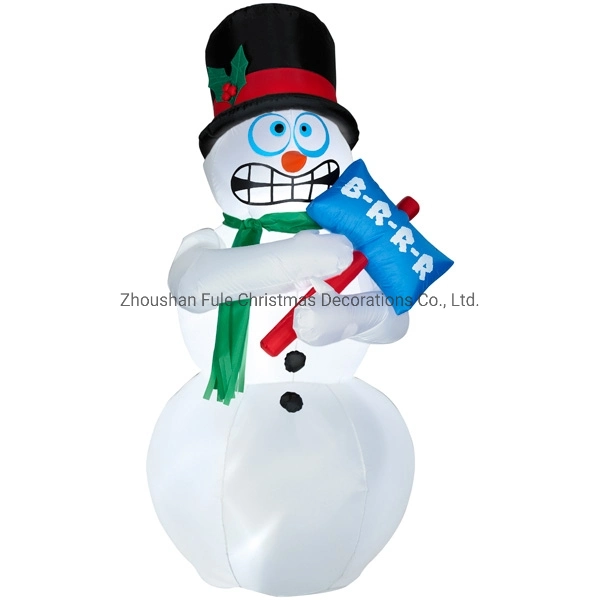 Aire animado soplado Inflatable Snowman escalofríos para la decoración de Navidad en casa.