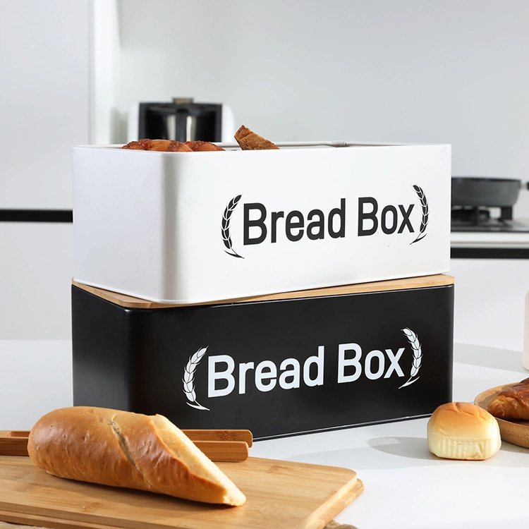 Food Container Metal Vintage Bread Box for Kitchen Counter