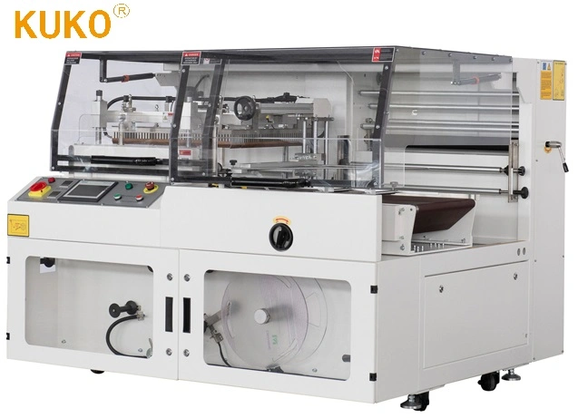 Automatic Paper Rolls Side Sealing & Shrink Packager Equipment for Shower Gel Cleaning Liquid Bags Bottles