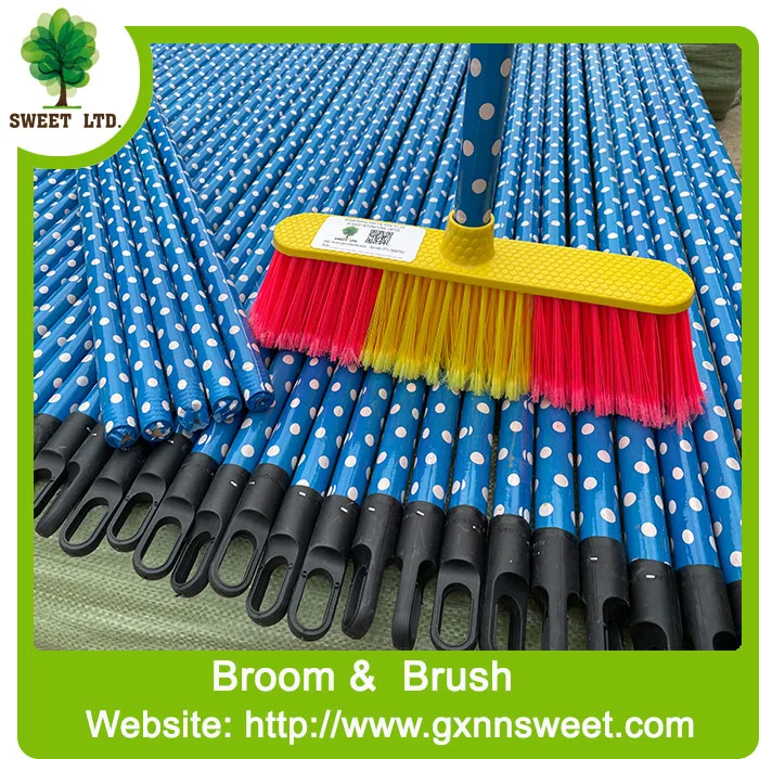 Factory Direct Sales Broom and Dustpan Cleaning Brush with Wooden Handle Broom 2.2X120cm Made in China