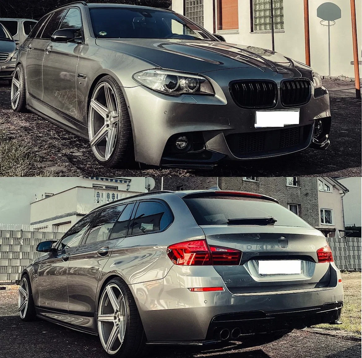 High Quality 5 Series F11 Touring Station Wagon Estate Avant 2011-2013 M-Performance مع مصد مصد مصد حقيقي تنورة جانبية