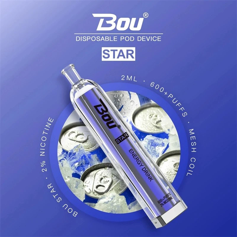 Zbood Personalizar Bou Star 600 Puffs Crystal 4000 PRO Max Drag Bar Vapemax Jelly Pod desecable VAPE