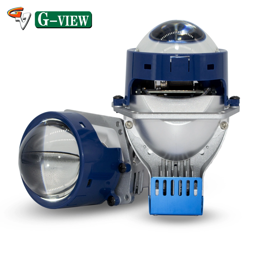 المصباح الأمامي LED للعدسة G-View G17 بقوة 140 واط مع مصباح LED للعدسة ثنائي المؤشرات جهاز عرض LED