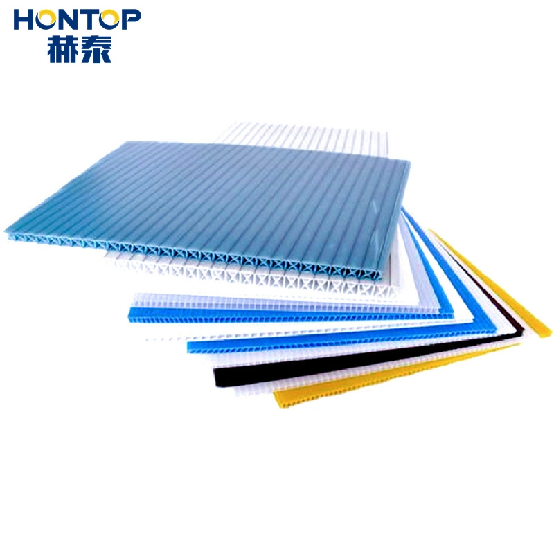 Hoja hueca de polipropileno Ventas directas Caja plegable personalizable plástico Honeycomb Panel PP corrugado de pared de dos