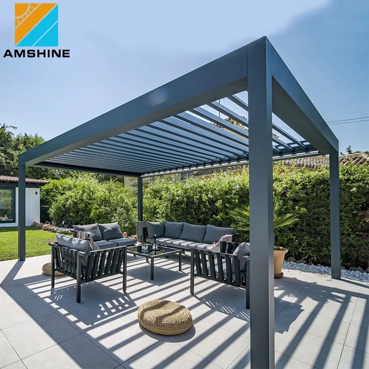 Modular Motorized Wall Mounted Bioclimatic Gazebo Arbours for Outdoor Room Space for New Home