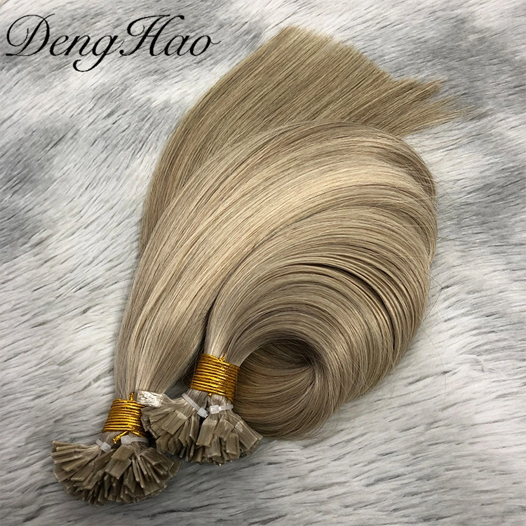 Professional Manufacturer Wholesale/Supplier 100% Best Natural Indian Russian Brazilian Hair Flat-Tip Hair Extensions