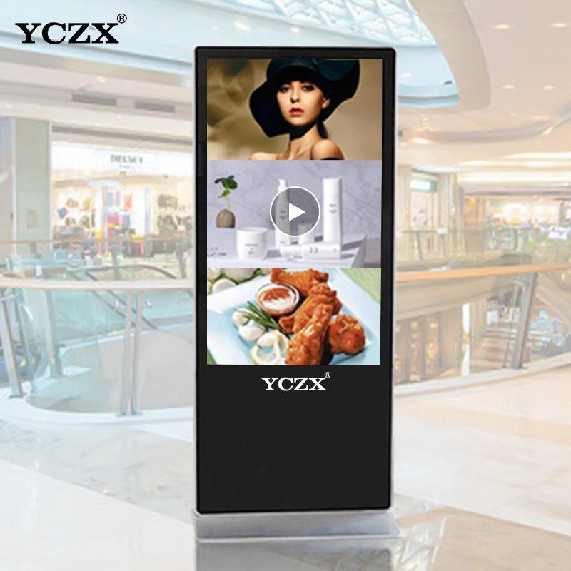 Portable 75 Inch Advertising Digital Signage Floor Stand Ad Media Advertising Player